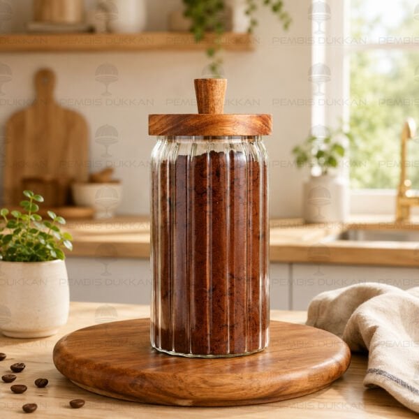 VALORE 950ML AKASYA KAPAKLI ÇİZGİLİ KAVANOZ (BOR 0122)