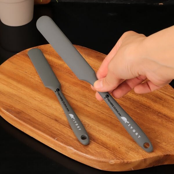 1 ADET İVY SİLİKON KÜÇÜK KREMA SPATULASI GRİ (SL106)
