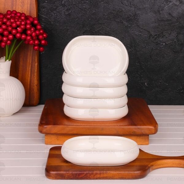 1 ADET VENTO Paçi OVAL PORSELEN DÜZ KÜÇÜK KAHVALTILIK KASE (900326)