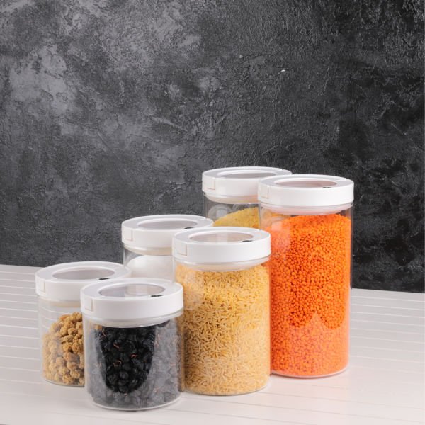 6LI BEYAZ TESORA ERZAK KAVANOZ SETİ 850ML-1300ML-1650ML