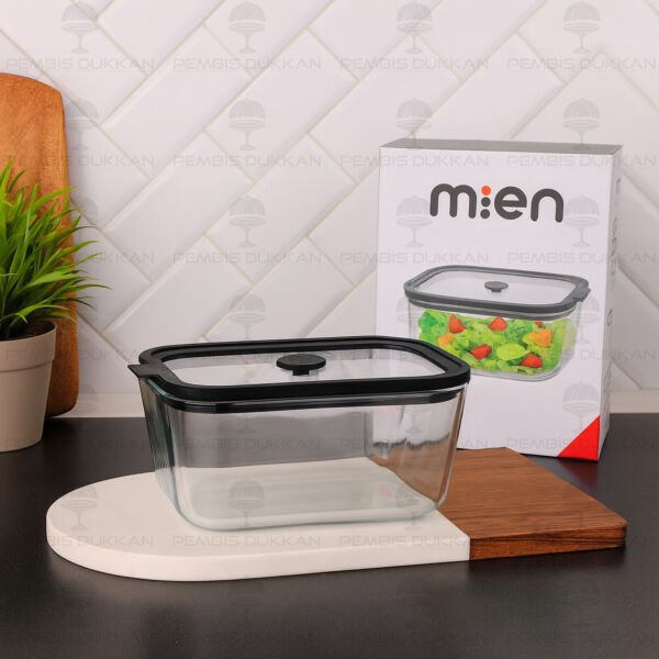 4LÜ SİYAH 800ML SİLİKON VAKUMLU, CAM SAKLAMA KABI (3H02)