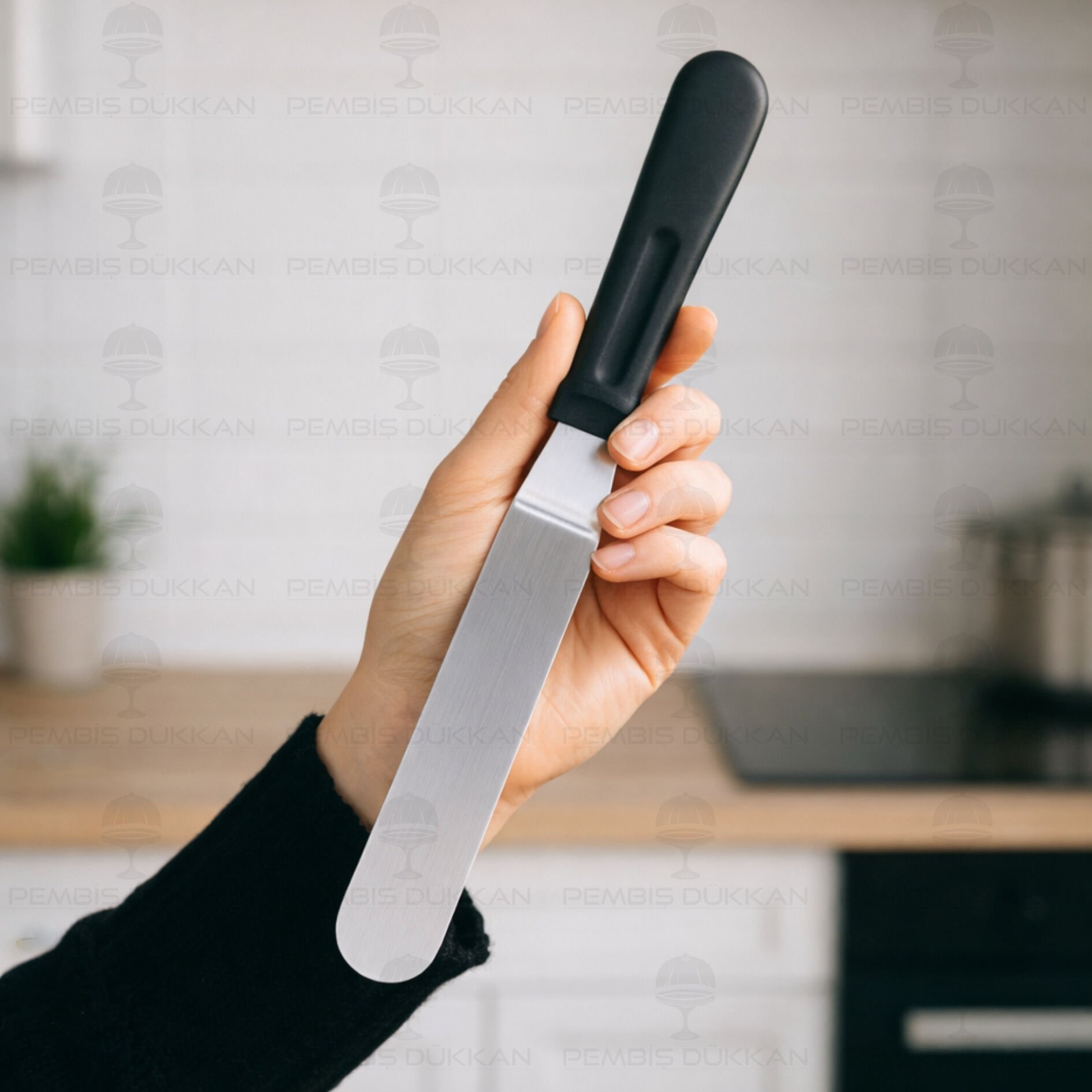 İVY ÇELİK EĞİK PASTA SPATULASI (PST264)