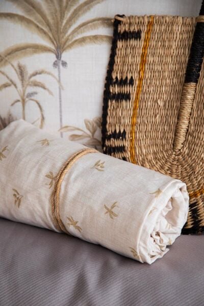 NOBLE BAMBU ÇİFT KİŞİLİK PİKE TAKIMI - GRİ