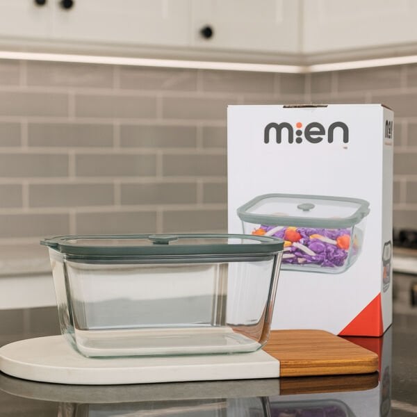 2Lİ GRİ 1380ML SİLİKON VAKUMLU, CAM SAKLAMA KABI (3H03G)