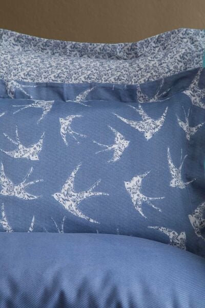 FREELY BAMBU ÇİFT KİŞİLİK PİKE TAKIMI - İNDİGO