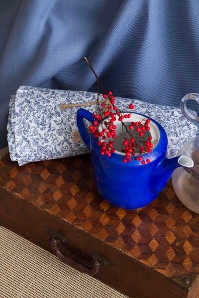 FREELY BAMBU ÇİFT KİŞİLİK PİKE TAKIMI - İNDİGO