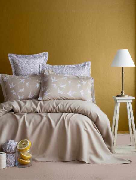 FREELY BAMBU TEK KİŞİLİK PİKE TAKIMI - BEJ