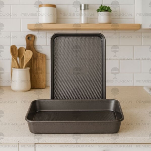 DİKDÖRTGEN DERİN FIRIN TEPSİSİ 37x27CM (EKK30)