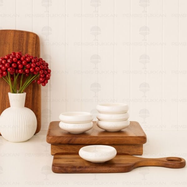 1 ADET LİMPİO Paçi 8.5CM PORSELEN MİNİ SOSLUK & DRAJE KASE (900314)