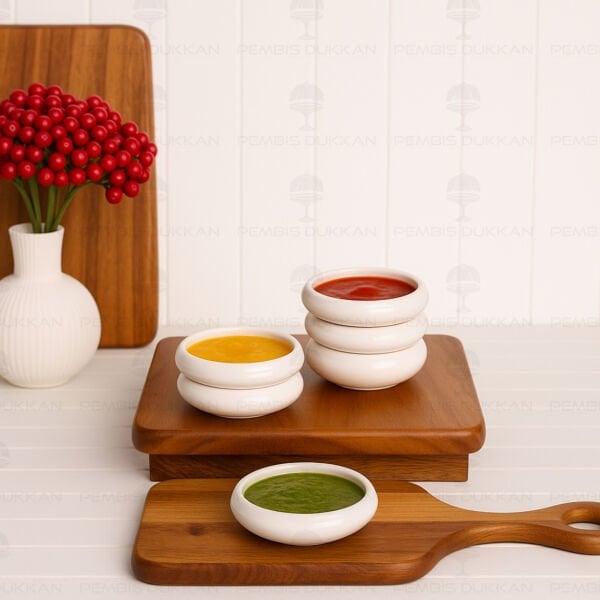 1 ADET LİMPİO Paçi 8.5CM PORSELEN MİNİ SOSLUK & DRAJE KASE (900314)