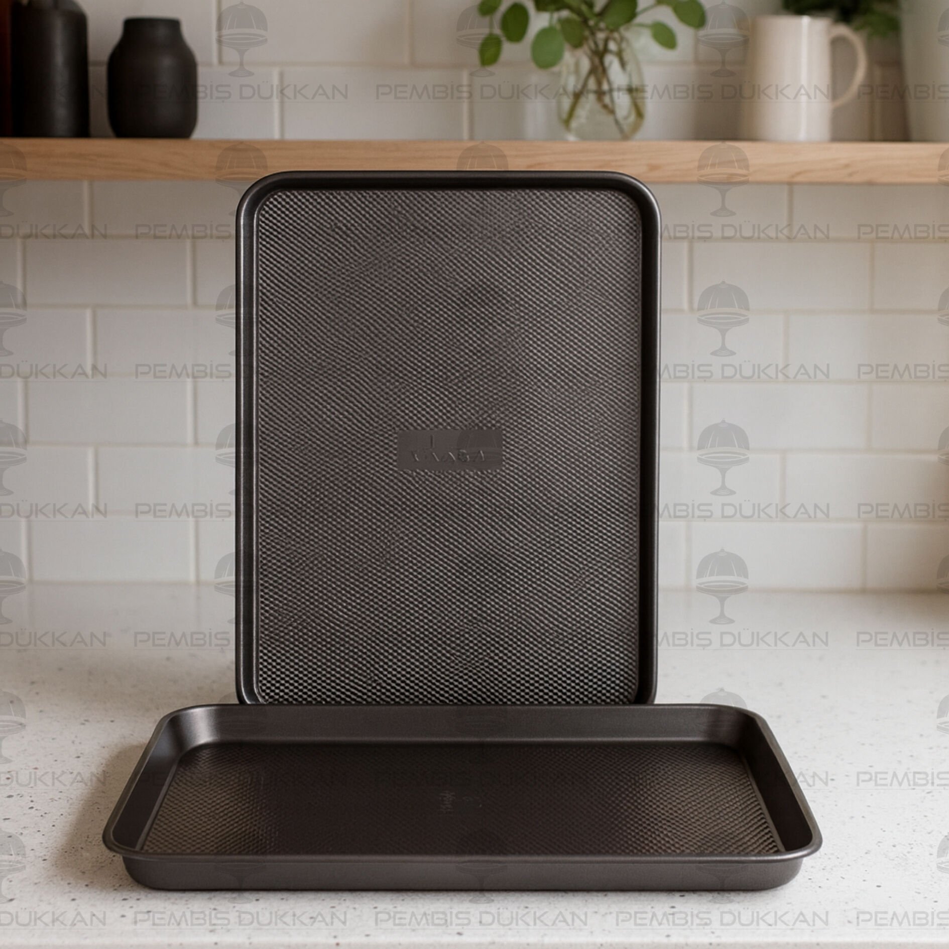 DİKDÖRTGEN BASIK FIRIN TEPSİSİ 34x24CM (EKK24)