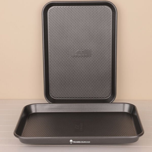 1 ADET İVY DİKDÖRTGEN BASIK FIRIN TEPSİSİ 34X24 (EKK24)