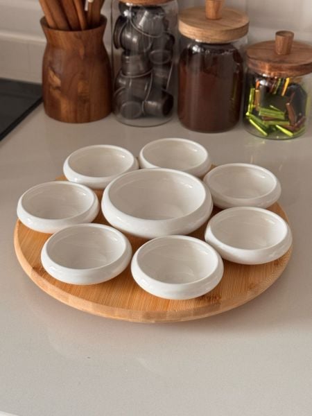 LİMPİO PORSELEN & DÖNEN BAMBU KOMBİN SET NO 3