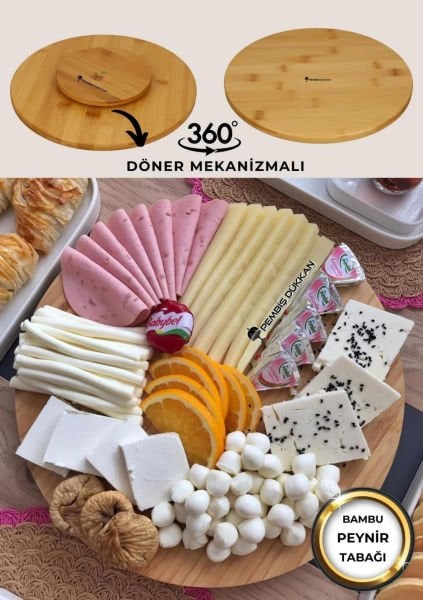 MN 33CM DÖNER BAMBU PEYNİR TABAĞI(564)
