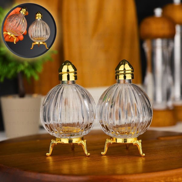 2Lİ GOLD AYAKLI CAM TUZLUK BİBERLİK