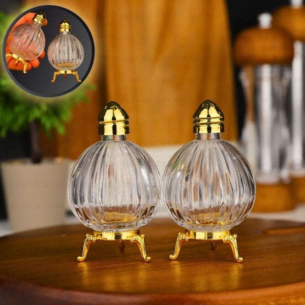 2Lİ GOLD AYAKLI CAM TUZLUK BİBERLİK