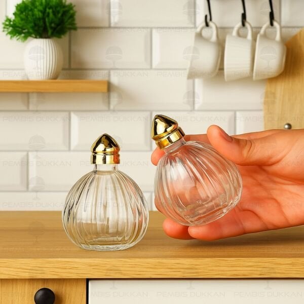 2Lİ GOLD KAPAKLI CAM TUZLUK BİBERLİK