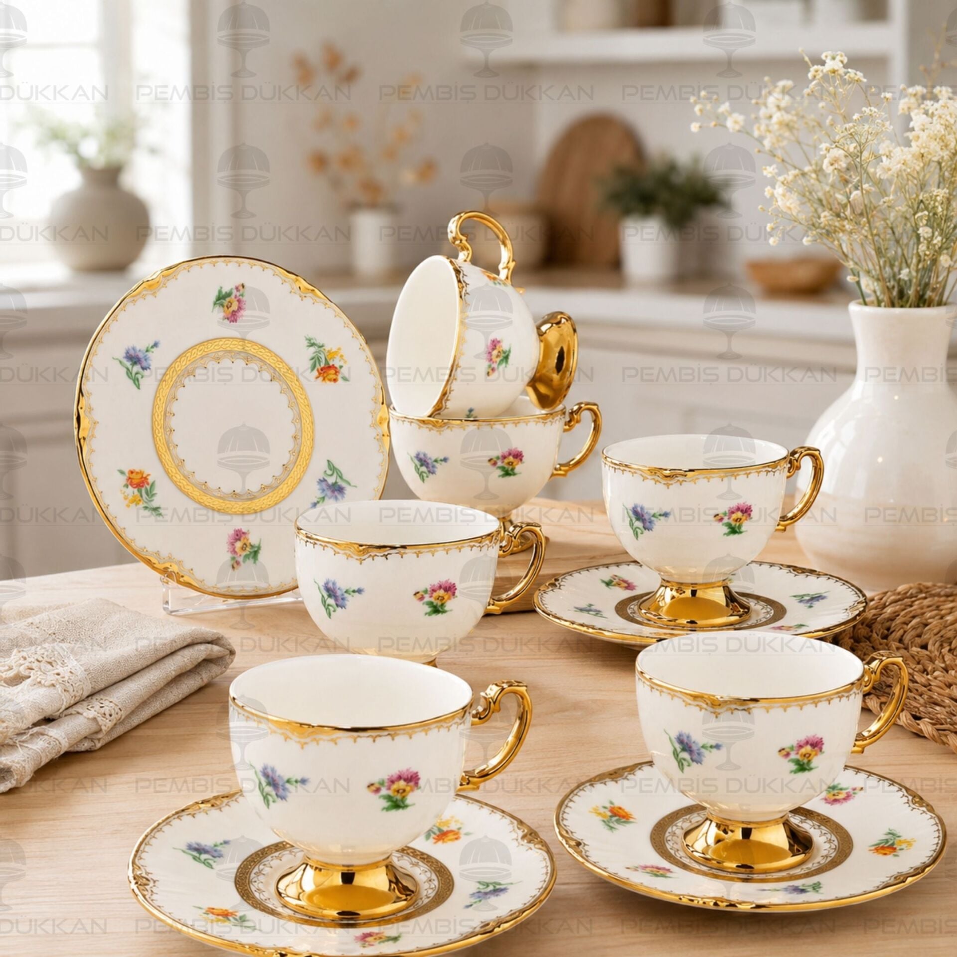 Mona 6 Kişilik Kahve Fincan Takımı