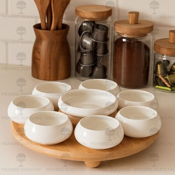 VENTO PORSELEN & TOP AYAKLI BAMBU KOMBİN SET NO 11