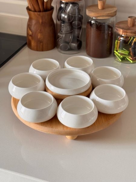 VENTO PORSELEN & TOP AYAKLI BAMBU KOMBİN SET NO 11