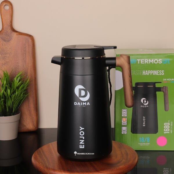 DAIMA ENJOY 1680 ML SİYAH TERMOS
