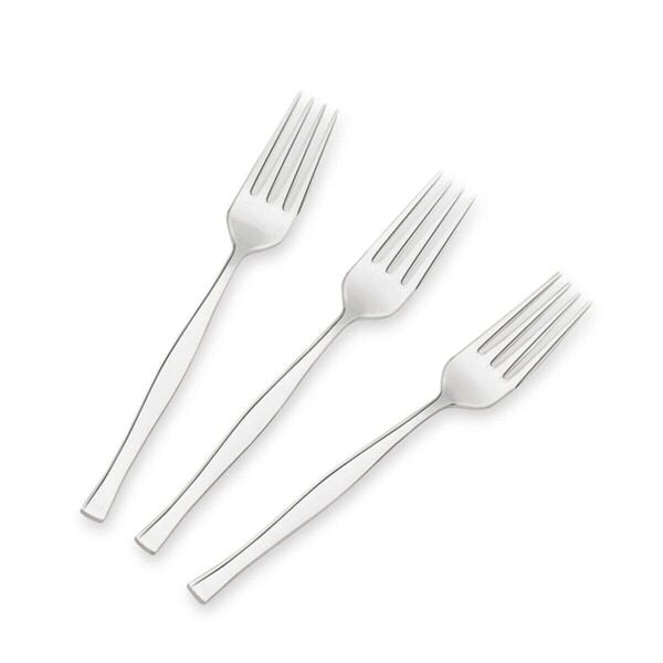 6LI NEHİR ZARİF PASLANMAZ ÇELİK TATLI ÇATALI