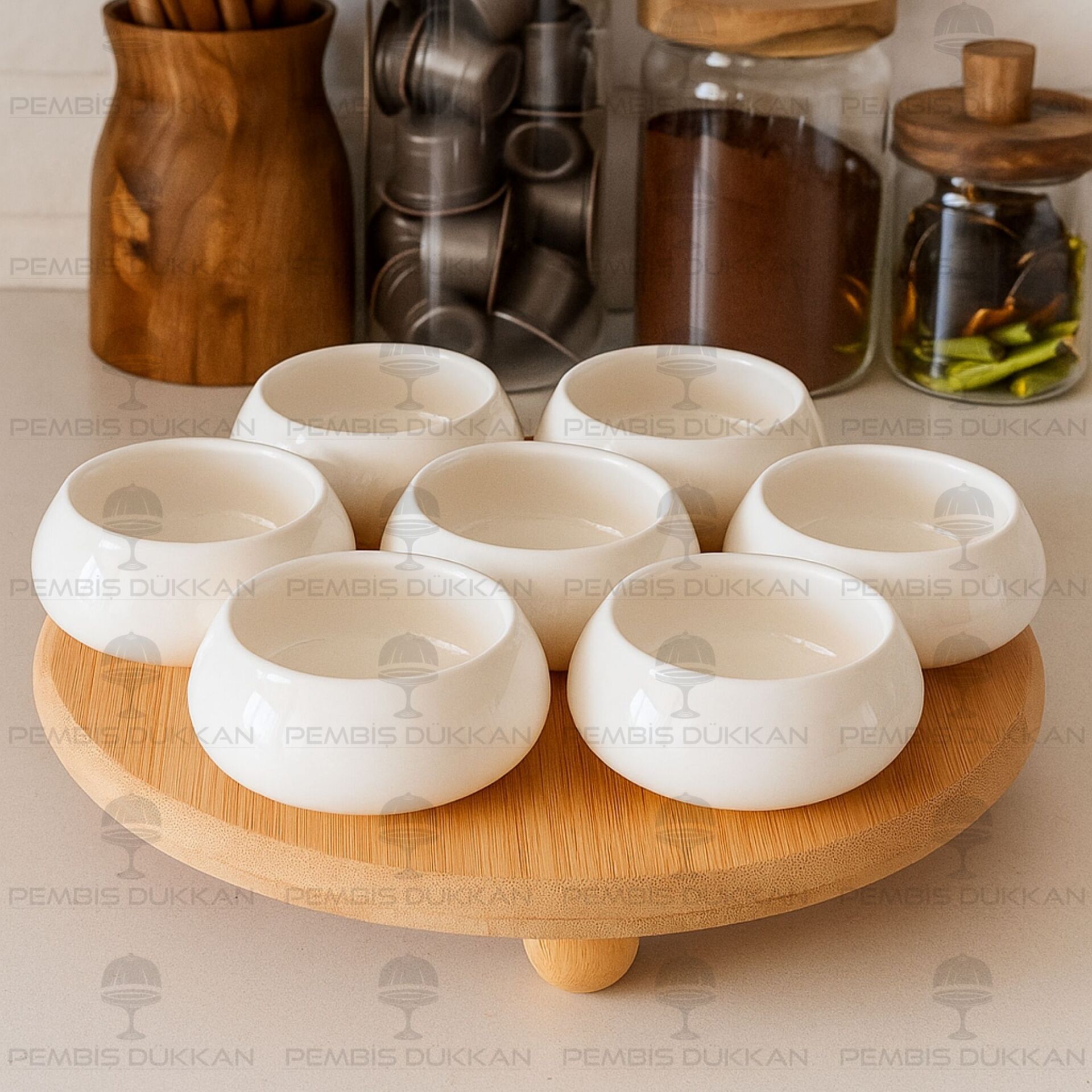 VENTO MASA ORTASI BAMBU STANDLI, REÇELLİK KOMBİN SET 2 (1090)