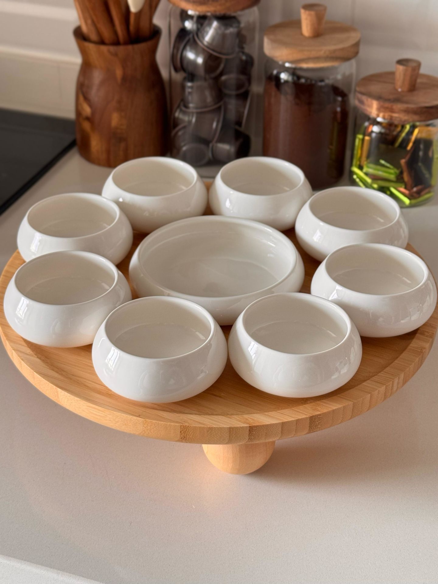 VENTO PORSELEN & TOP AYAKLI BAMBU KOMBİN SET NO 15