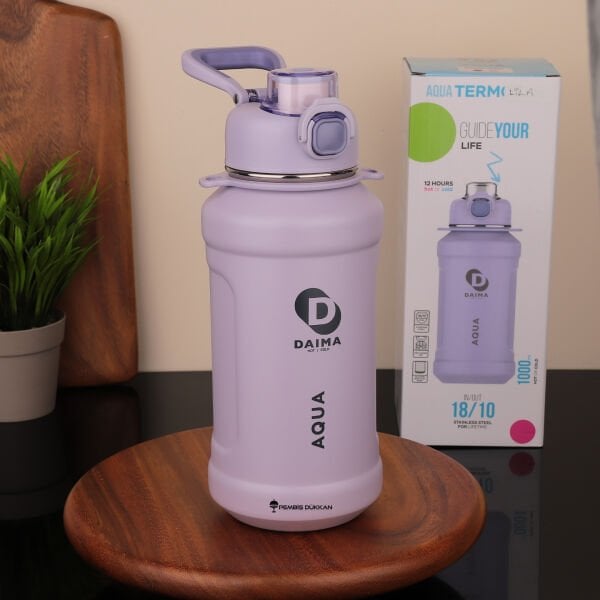 DAIMA AQUA 1000 ML LİLA TERMOS & MATARA