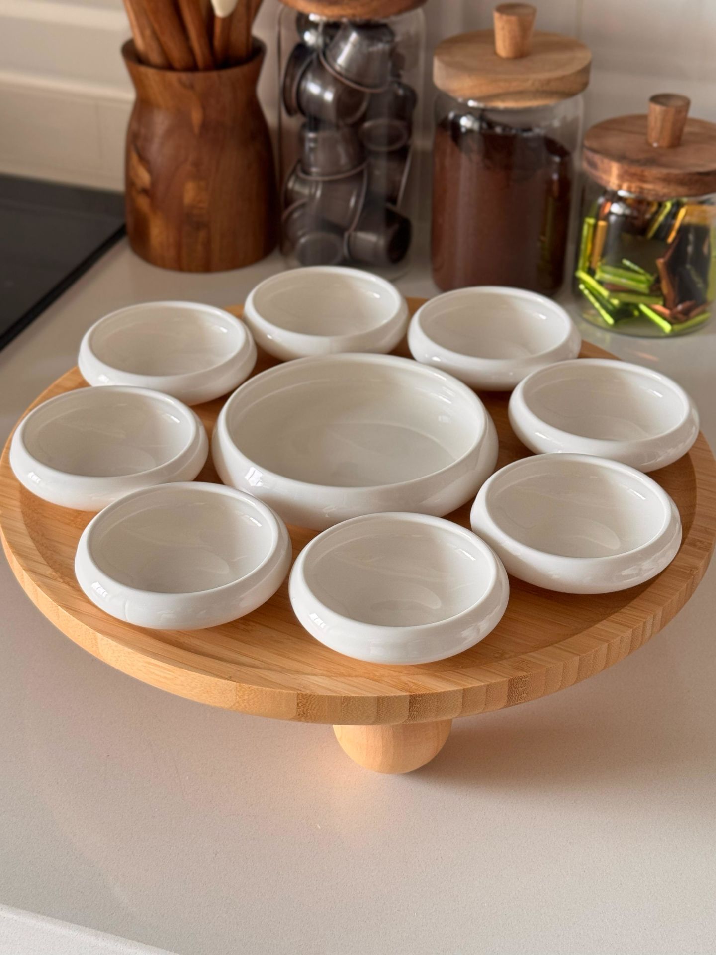 LİMPİO & VENTO PORSELEN & TOP AYAKLI BAMBU KOMBİN SET NO 16