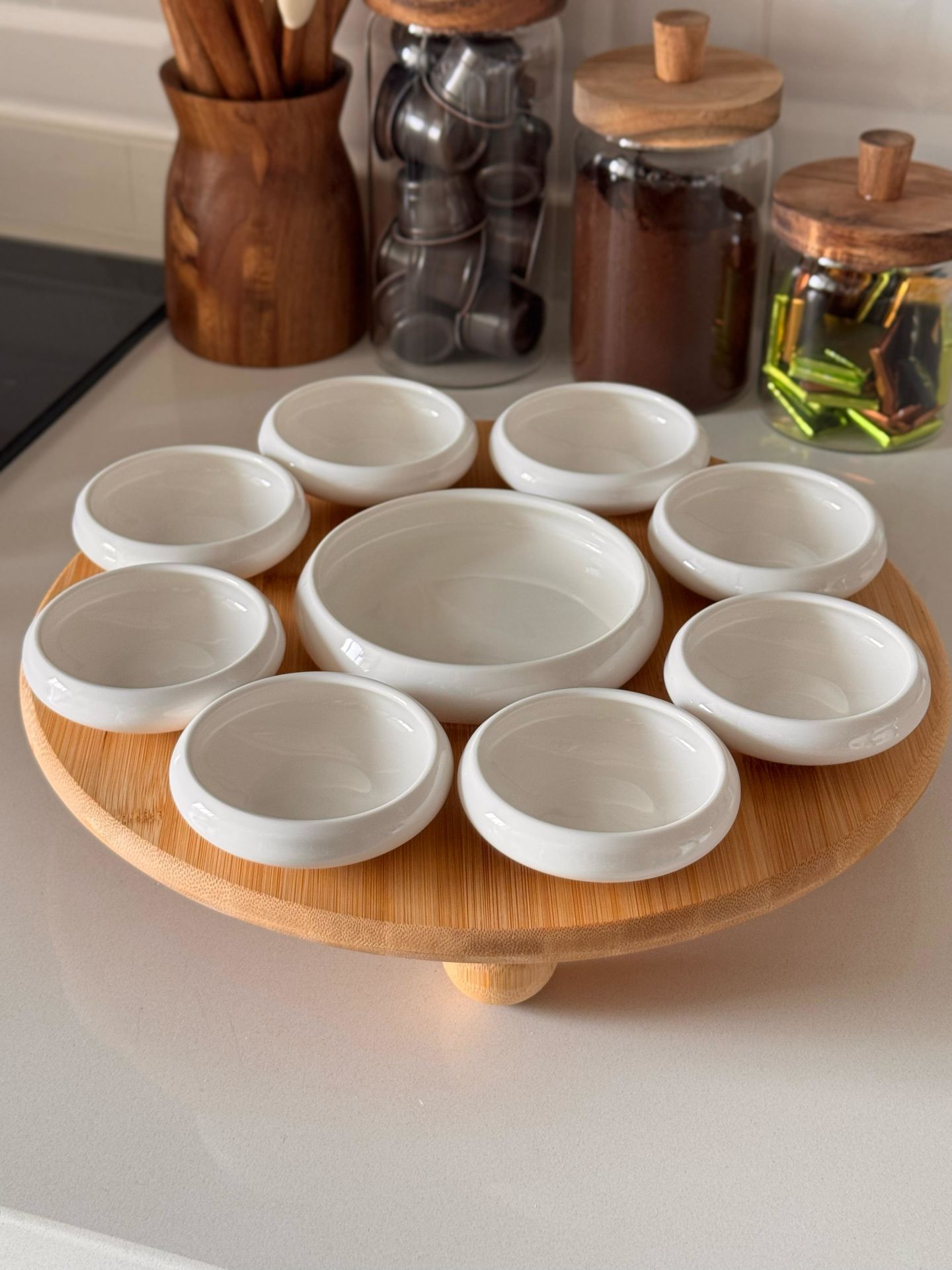 LİMPİO & VENTO PORSELEN & TOP AYAKLI BAMBU KOMBİN SET NO 17