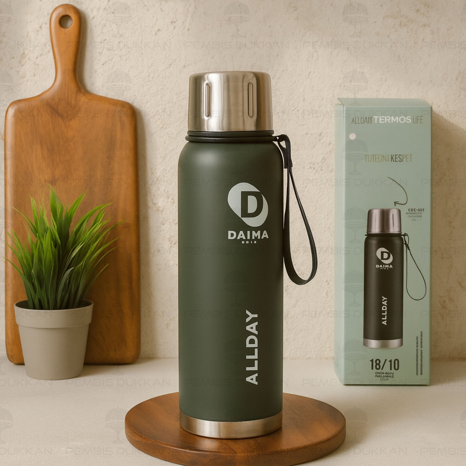 DAIMA ALLDAY 1000 ML YEŞİL TERMOS & MATARA