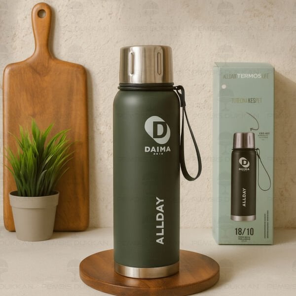 DAIMA ALLDAY 1000 ML YEŞİL TERMOS & MATARA