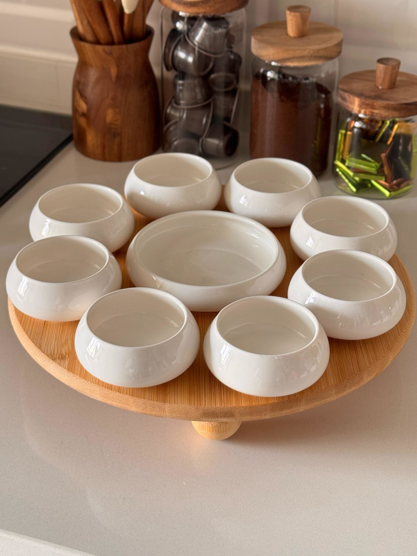 VENTO PORSELEN & TOP AYAKLI BAMBU KOMBİN SET NO 18