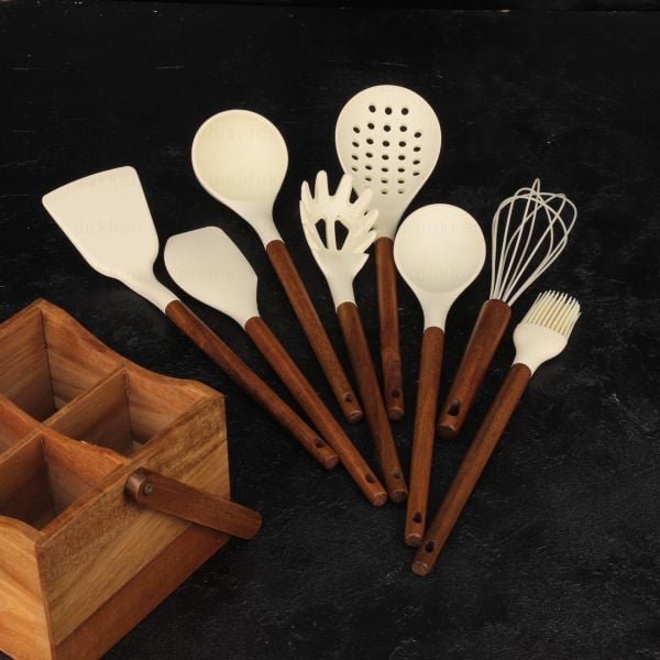 9LU AKASYA SAPLI KREM SİLİKON KOMBİN SET