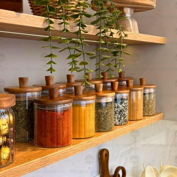 12Lİ VERONA AKASYA KAPAKLI BAHARATLIK KAVANOZ SET (BOR0111-0112)