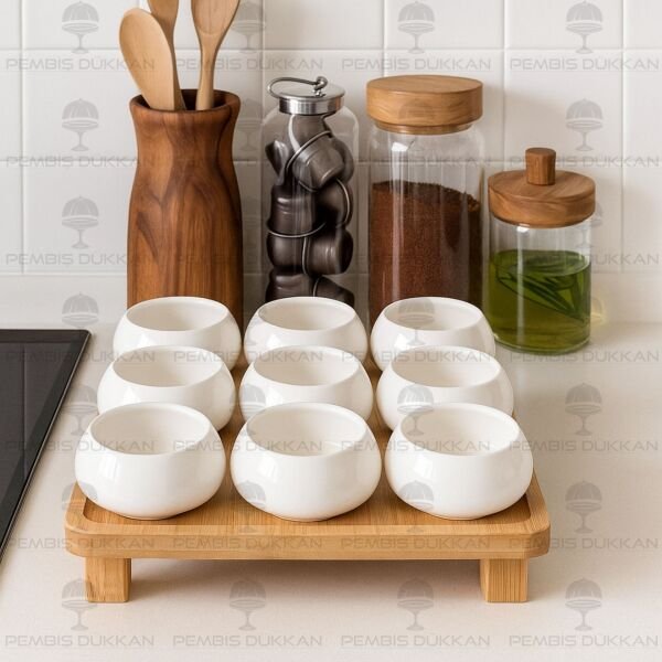 VENTO PORSELEN & BAMBU AYAKLI KOMBİN SET NO 19