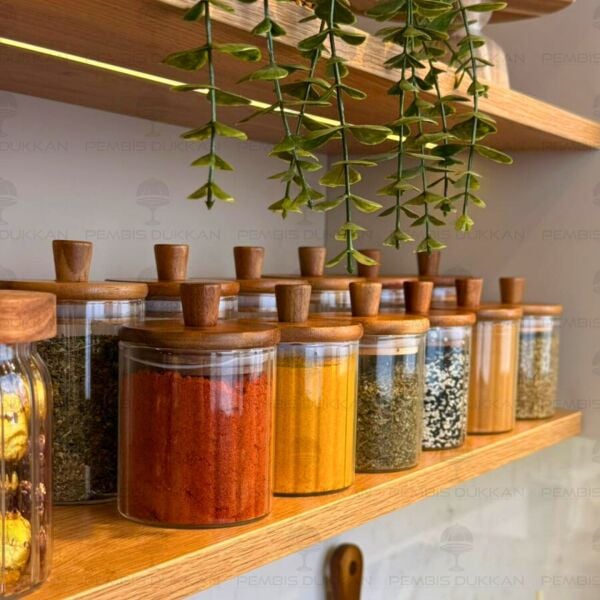 12Lİ VERONA AKASYA KAPAKLI BAHARATLIK KAVANOZ SET (BOR0111-0112)