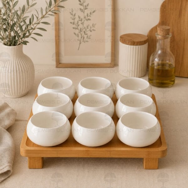 VENTO MASA ORTASI BAMBU STANDLI, REÇELLİK KOMBİN SET 6 (8B71)