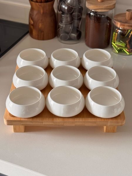 VENTO PORSELEN & BAMBU AYAKLI KOMBİN SET NO 19