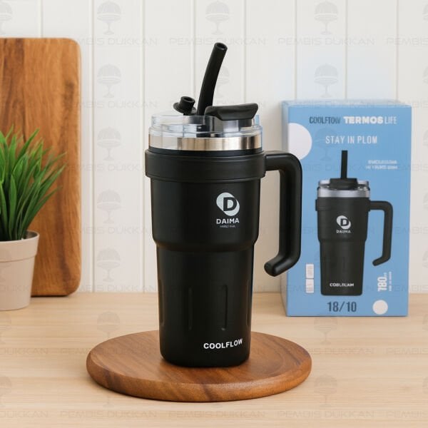 DAIMA COOLFLOW 780 ML SİYAH TERMOS & MATARA