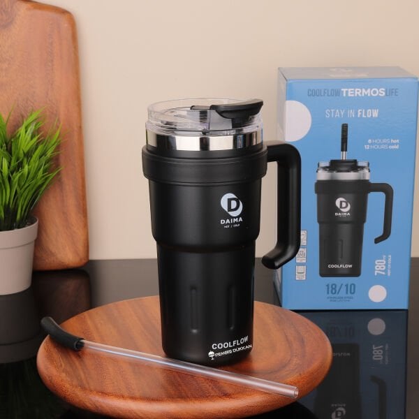 DAIMA COOLFLOW 780 ML SİYAH TERMOS & MATARA