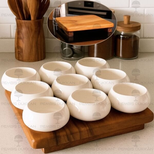 VENTO MASA ORTASI AKASYA STANDLI, REÇELLİK KOMBİN SET 7 (AKS139)