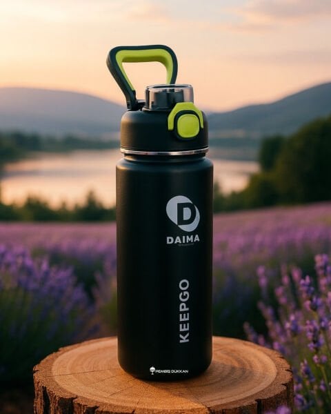 DAIMA KEEP GO 750 ML SİYAH TERMOS & MATARA
