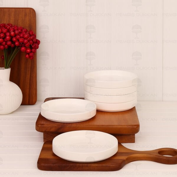 6 ADET CAPİTAL 14CM PORSELEN DÜZ KAHVALTILIK KASE (19-026-5.5)