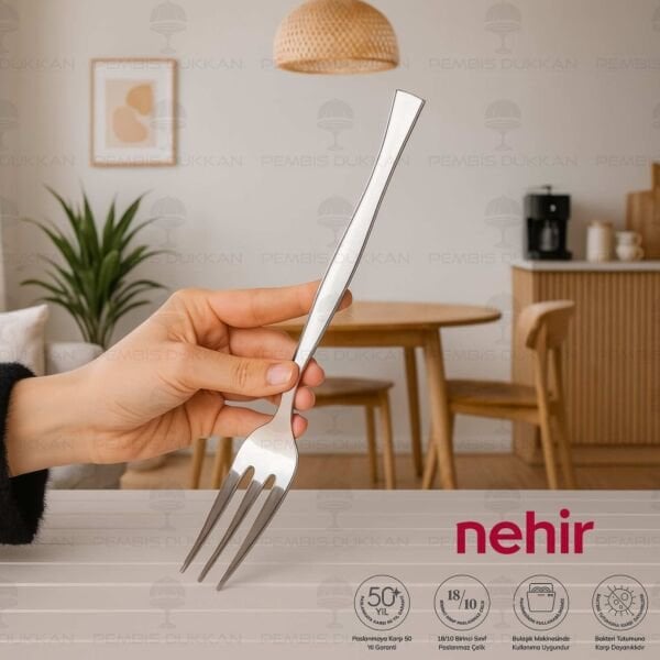 NEHİR ZARİF PASLANMAZ ÇELİK SERVİS ÇATALI