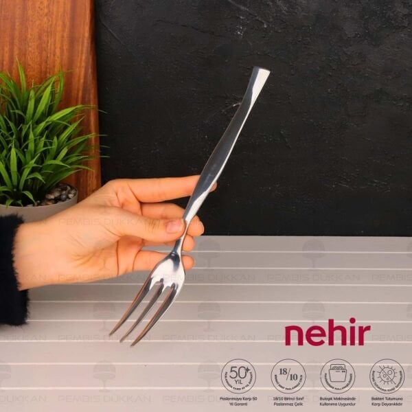 NEHİR ZARİF PASLANMAZ ÇELİK SERVİS ÇATALI