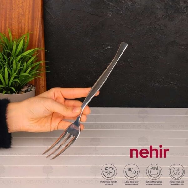 NEHİR ZARİF PASLANMAZ ÇELİK SERVİS ÇATALI