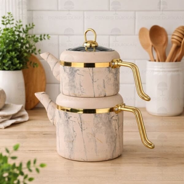 KREM OOLONG GRANİT ÇAYDANLIK