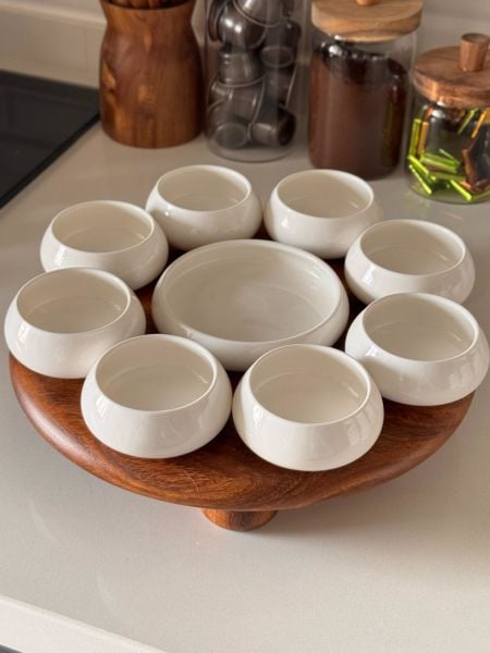 VENTO MASA ORTASI AKASYA STANDLI, REÇELLİK KOMBİN SET 9 (AKS142)